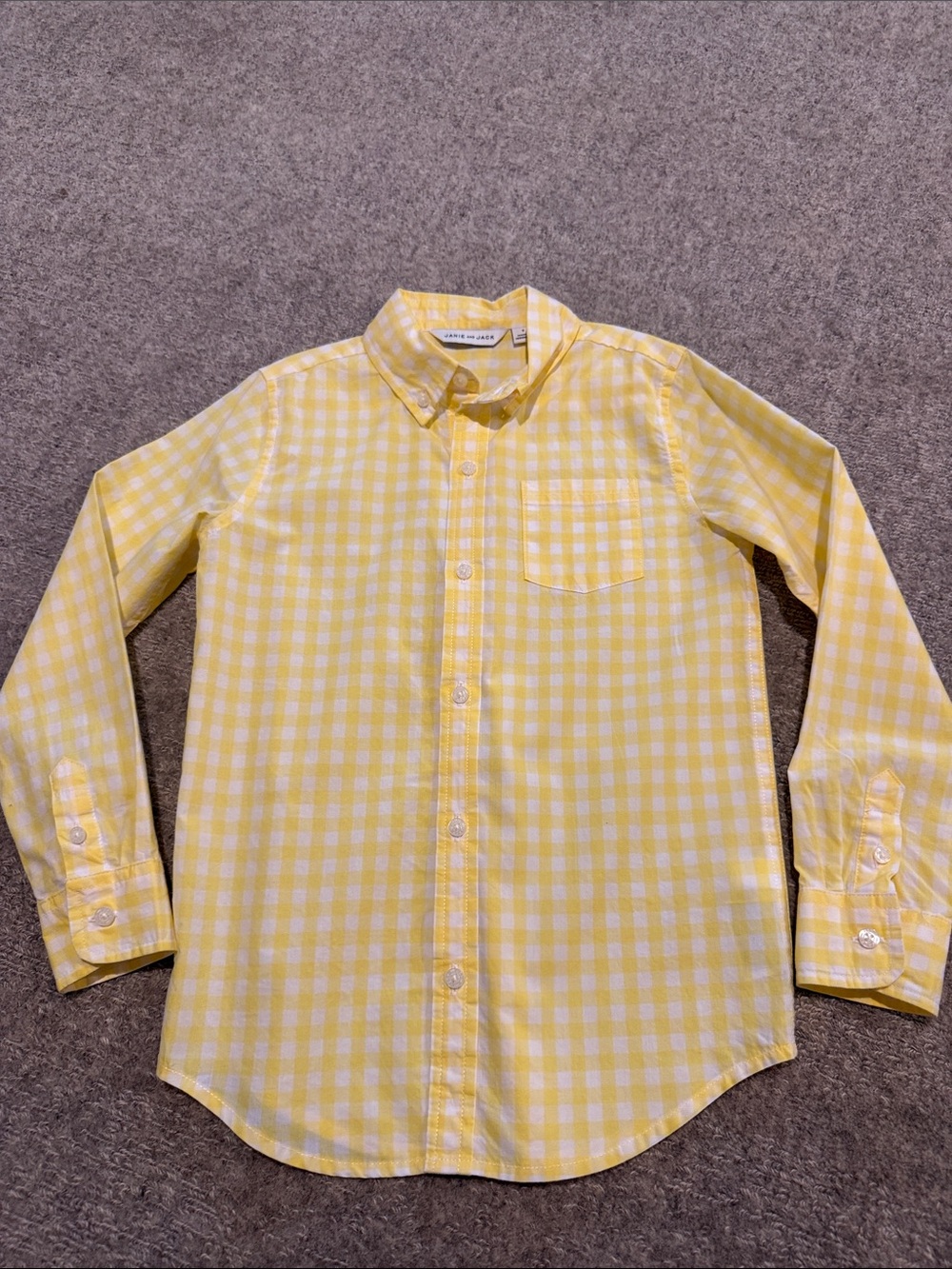 NWOT Janie and JackYellow Button-Up Shirt SZ: 6
